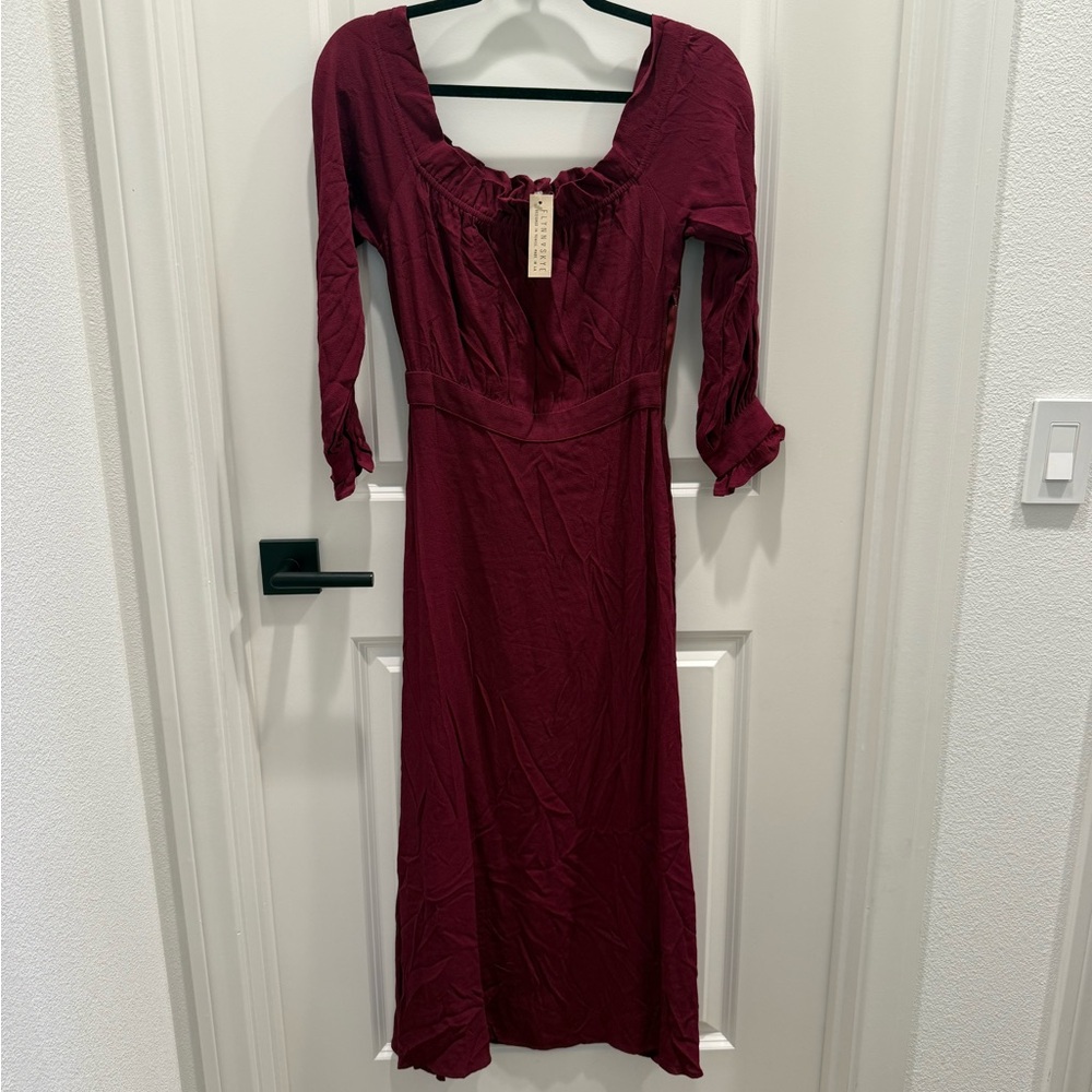 Flynn Skye violet off the shoulder Long Sleeve Dress
